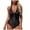 Black, variant on mgoYE Women's One Piece Swimsuit 2029 Tummy Control Bathing Suit V Neck Retro Ruched Push Up Swimwear Cross Back(Black,XL)