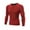 Red, variant on Men's Compression Baselayer Long Sleeve Shirt Cool Dry Athletic Sports Tops