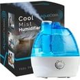 thumbnail image 1 of AquaOasis&Acirc;&reg; Cool Mist Humidifier (2.2L Water Tank) Quiet Ultrasonic Humidifiers for Bedroom & Large room - Adjustable -360 Rotation Nozzle, Auto-Sh, 1 of 9