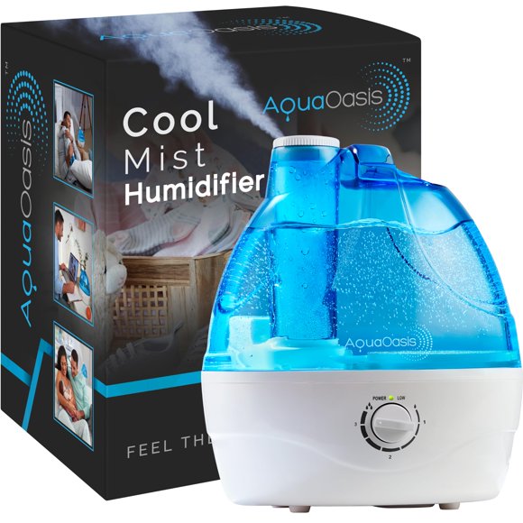 AquaOasis® Cool Mist Humidifier (2.2L Water Tank) Quiet Ultrasonic Humidifiers for Bedroom & Large room - Adjustable -360 Rotation Nozzle, Auto-Sh