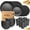 Black, variant on EASHZMFYTBF 16pcs Wheat Straw Dinnerware Sets, Plates and Bowls Sets for 4, Plastic Dinnerware Sets, Microwave Dishwasher Plates,Durable Party Tableware Kit for Gifts,White
