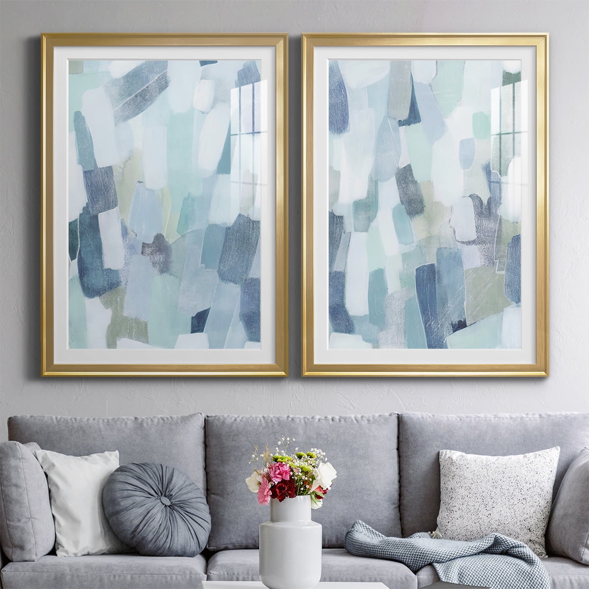 Wexford Home Dusky Gale I Premium Framed Print, 30.5" x 42.5" - Ready to Hang, Gold (Set of 2)