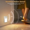thumbnail image 5 of VST Motion Sensor Step Night Light, Rechargeable Battery Powered Led Light with Magnetic Suck Installation for Bedroom Hallway Stair Nursery Kids Room (2.68 inch 3000K 6Pack Silver), 5 of 7