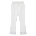 thumbnail image 4 of UJNDER Girls Summer Casual Capri Flared Leggings Soft Stretchy Everyday Basic Bottoms for Toddler Kids Toddler Leggings,01_White,9-10 Years, 4 of 4