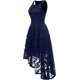 thumbnail image 2 of Vestido de fiesta de cóctel de encaje floral halter para mujer Vestido de dama de honor Hi-Lo XL ER, 2 of 5