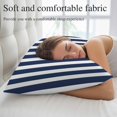 thumbnail image 5 of Navy Blue Striped Queen Pillow Covers,Modern Farmhouse Blue White Stripes Soft Breathable Throw Pillow Cases with Invisible Zipper,Decorative Pillowcase Pillows Protectors for Sofa Bed Chair 20"x30", 5 of 9