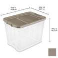 thumbnail image 4 of Sterilite Plastic 108 Quart. Stacker Box Brown 4 Pack, 4 of 14
