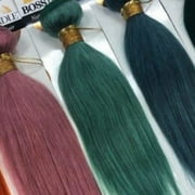 Boss Bundle 100% Hh 14" Rose Pink Straight - Straight 12" Turq. Blue
