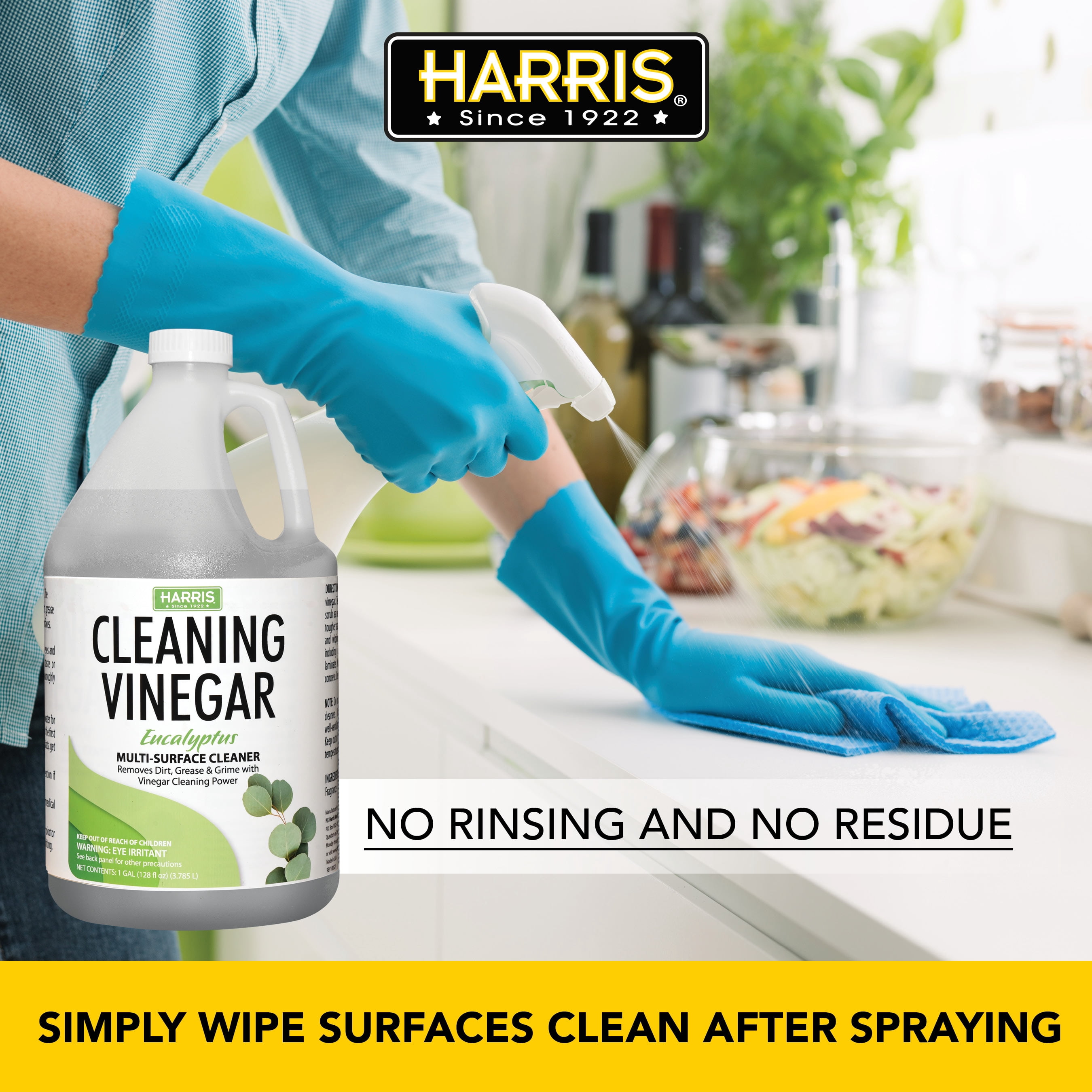 Harris Eucalyptus Scented Multi-Surface Vinegar Cleaner 1 Gallon