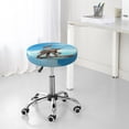 thumbnail image 7 of Round Bar Stool Seat Covers, Elephant Giraffe Overcomes Fear By Walking On High Rope Elastic Round Chair Cover Stool Seat Slipcover Bar Stool Cushions Round Pad for 12-14 inch, 7 of 7