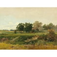 thumbnail image 3 of Josef Willroider 18x14 Black Modern Framed Museum Art Print Titled - Landscape with Woman Gathering Wood, 3 of 5