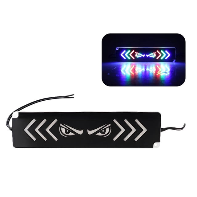 Universal 12V LED Strobe Warning Light, High-Visibility Demon Eye Design for Safety, Easy Non-Destructive Mounting on Vehicles