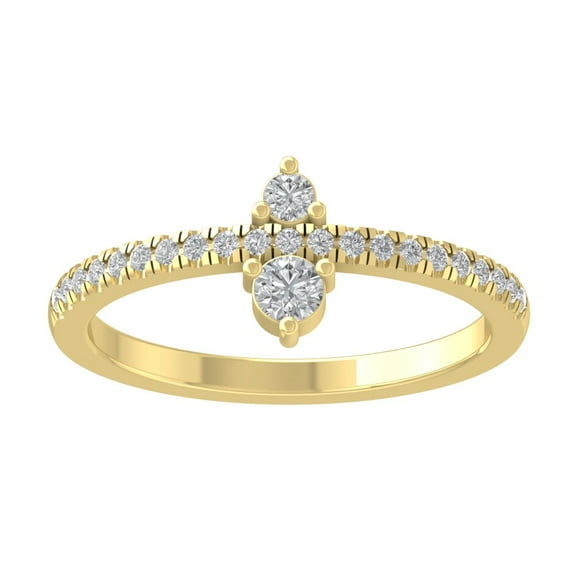 ARAIYA FINE JEWELRY 10K White Gold Lab-Grown Diamond Wedding Ring (1/3 cttw Round-shape Lab-Grown Diamonds (D-F Color, VS Clarity) Size 9.5