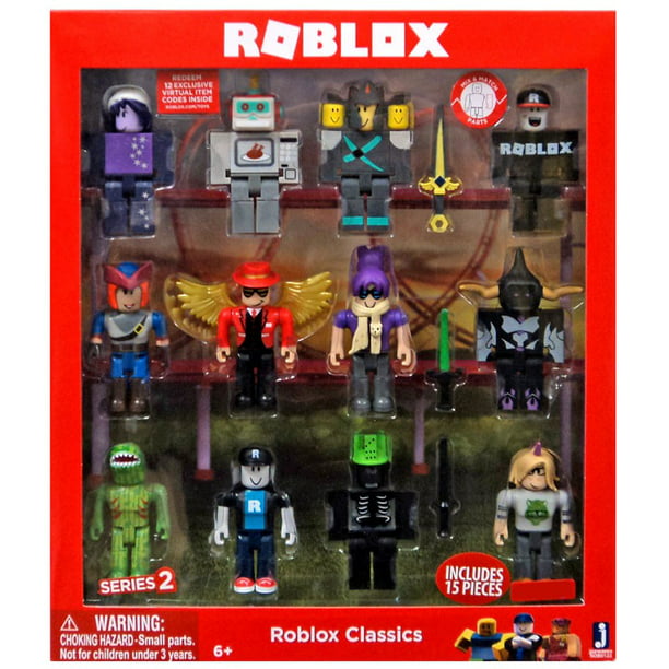 Series 2 Roblox Classics Action Figure 12 Pack Includes 12 Online Item Codes Walmart Com Walmart Com - 2 virtual codes toy cake topper new roblox action figure