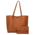 thumbnail image 1 of Conjunto de monedero de cuero PU Yinane Bolsos de hombro para mujer Naranja, 1 of 8