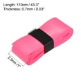 thumbnail image 3 of Unique Bargains 43.3' Non-Slip PU Tennis Racket Overgrip Tape Wraps with Hole Pink 6 Pack, 3 of 7