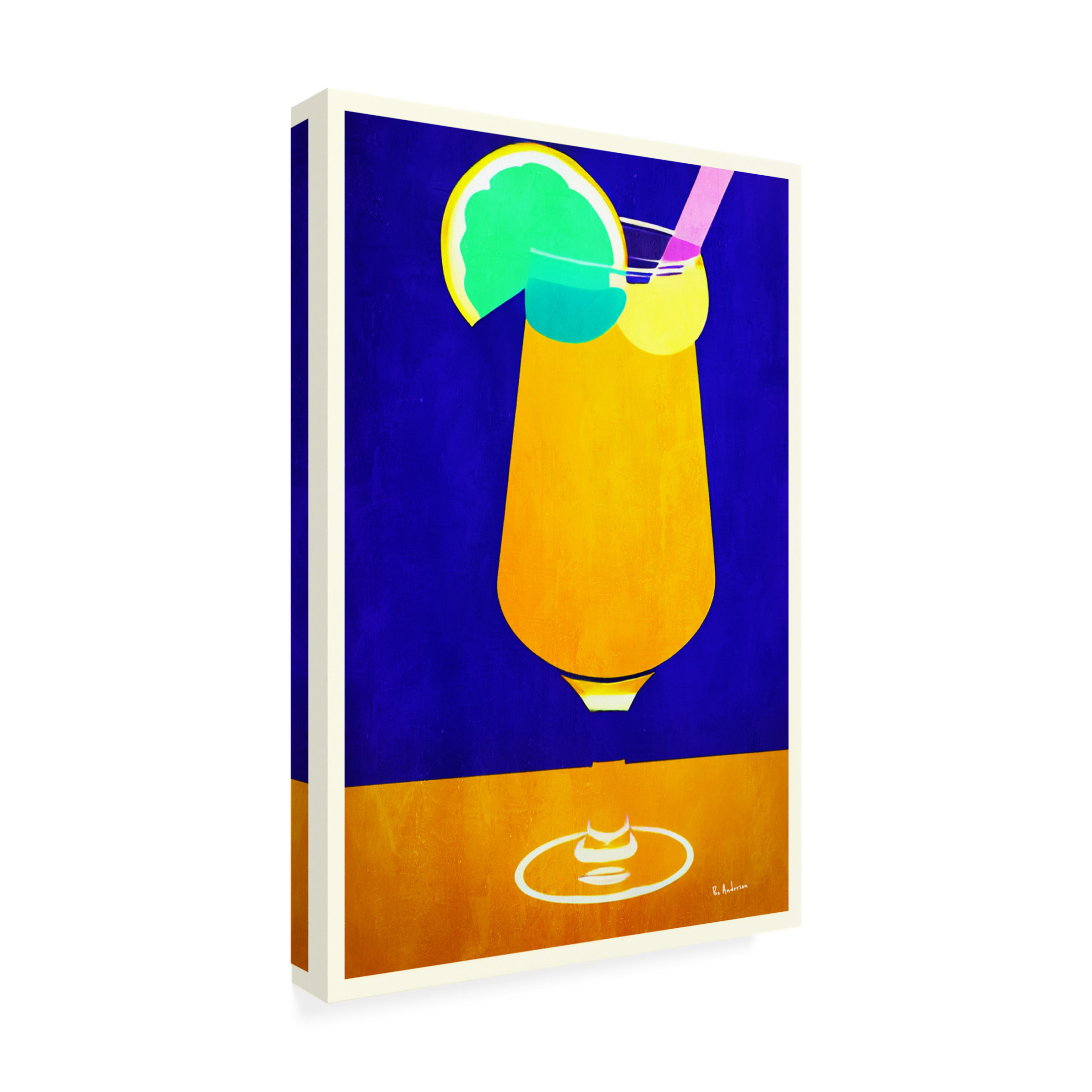 Canvas Wall Art - Bo Anderson 'Pina Colada' Wall Art for Living Room, Bedroom, or Office D?cor by Trademark Fine Art - 22 x 32 Inches
