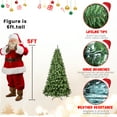 thumbnail image 3 of Flower Dance®  5ft Pre-Lit PVC Christmas Tree with 200 UL Lights, 551 Tips, Auto-Unfold Memory Wire, Easy Assembly with Stable Metal Stand – Full Artificial Holiday Tree, 3 of 9