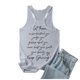 thumbnail image 2 of Camiseta sin mangas con estampado de letras para mujer - Camiseta divertida con estampado gráfico, cuello redondo informal, corte holgado - S-XXL, 2 of 5