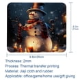 thumbnail image 5 of Snowman Mousepad 8.3x9.8 Inch Square Non-Slip Rubber Bottom Printed Desk Mat - Suitable for Office and Gaming, 5 of 6