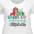 thumbnail image 4 of Inktastic Have a Mermaid Christmas with Crab and Seashell Women's Plus Size T-Shirt, 4 of 5