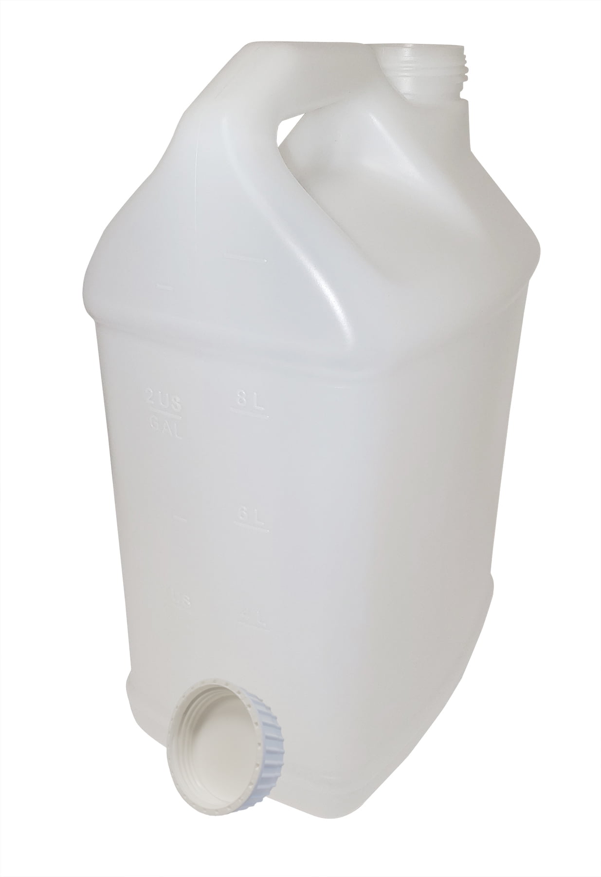 Zhehao 4 Pack Plastic Jug with Lids 2.5 Gallon White Storage