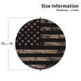thumbnail image 3 of Honeii American Flag with Desert Camouflage Print Leather Coaster Set of 6, Ideal for Safeguarding Your Furniture from Drinks Spills and Effortless Cleanup,Round Shape, 3 of 7