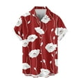 thumbnail image 5 of Gamivast Hawaiian Shirt for Men Fashion Print Short Sleeve Tops Summer Button Down Shirts Beach Vacation Summer Shirt Red XXXXL Mens Placed by Me to be Delivered, 5 of 6
