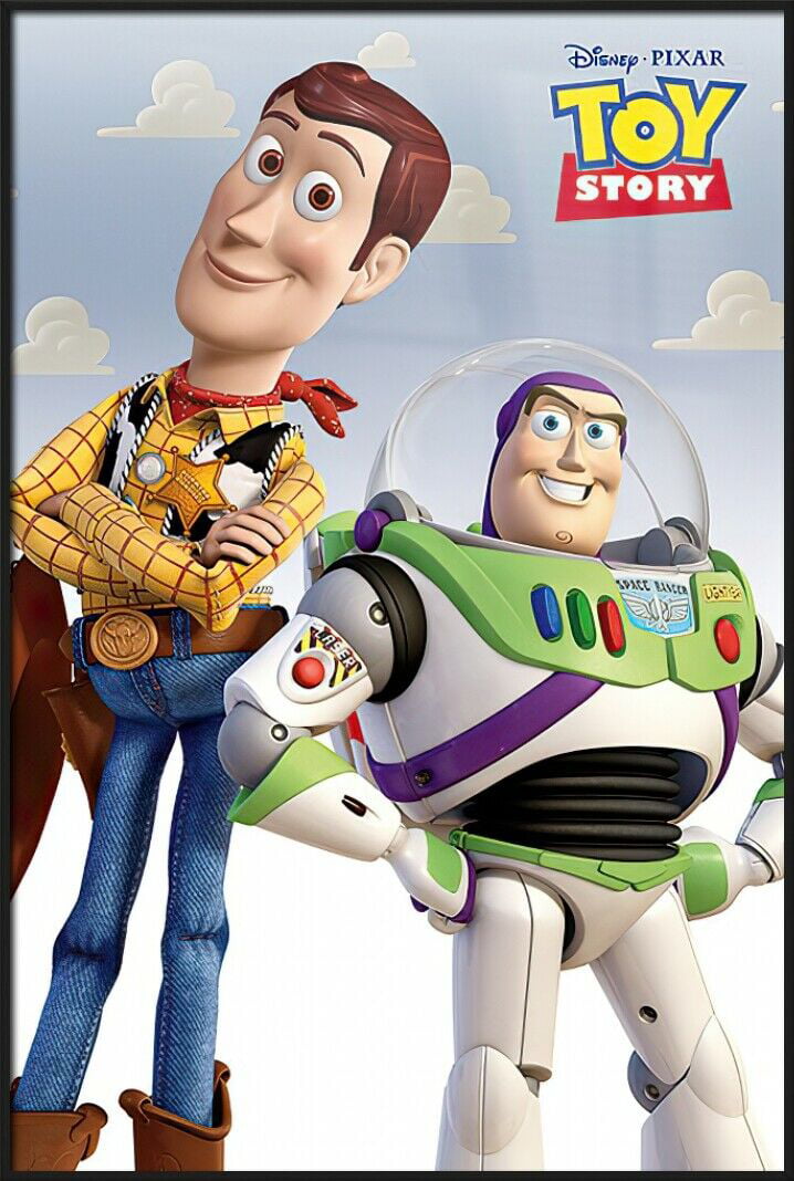 Toy Story Woody Buzz Lightyear & Characters Giclee Canvas Picture Poster Art 