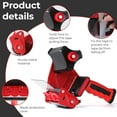 thumbnail image 3 of 3 Inch Wide Packing Tape Dispenser Gun Seal for Use Shipping, Moving, Carton and Box Sealing-Red, 3 of 3