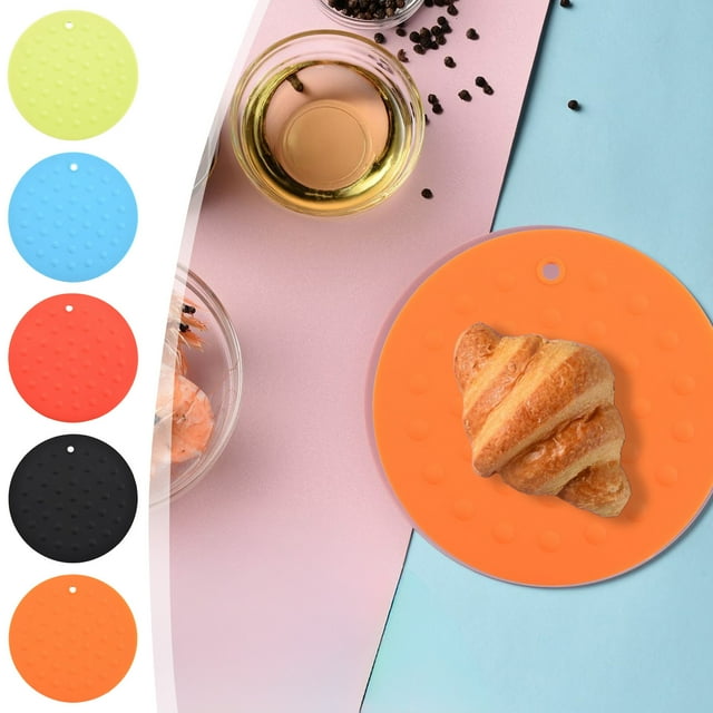Sentmoon Coaster Set Absorbent Coasters Flexible Heat Resistance Non Slip Kitchen Mat Ideal for Protecting Surfaces From Hot Cookware Can Be Used In Kitchens Living Rooms Parties Etc