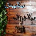 thumbnail image 5 of Deer Antlers Wall Hook Vintage Cast Clothes Hanger Wall- mounted Hat Rack Coat Hanger for Coats Hats Keys Towels, 5 of 6