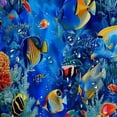 thumbnail image 5 of Orinice Underwater Shower Curtain Ocean Theme Tropical Fish Coral Animal Sea World Marine Life Print Pattern Kids Bathroom Curtain Set with 12 Hooks Waterproof Fabric Boys Girls Bath Decor 60x72, 5 of 7
