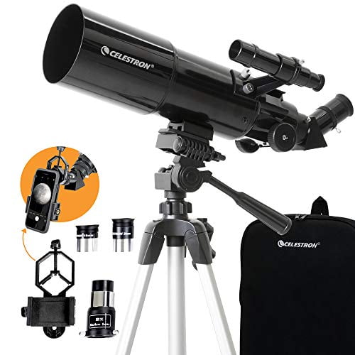 Celestron - 80mm Travel Scope - Portable Refractor Telescope - Fully-Coated  Glass Optics - Ideal Telescope for Beginners - Bonus Astronomy Software 