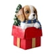thumbnail image 1 of Figura de perro navideño en miniatura, decoración navideña, escultura de resina para invierno Rojo, 1 of 9