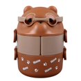 thumbnail image 1 of Bento Box Lunch Box 2 Layers Containers Portable Bento Lunch Box Reusable Leakproof Food Container for School Work Camping Bear Coffee Color, 1 of 4