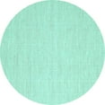 thumbnail image 1 of Ahgly Company Indoor Round Abstract Turquoise Blue Contemporary Area Rugs, 4' Round, 1 of 4