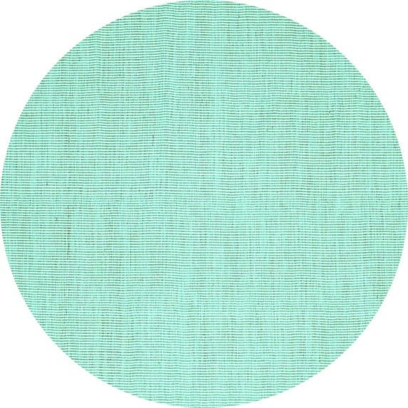 Ahgly Company Indoor Round Abstract Turquoise Blue Contemporary Area Rugs, 4' Round