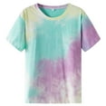 thumbnail image 4 of Sopiago Men's Tie Dye Short Sleeve Mens Graphic T Shirts Round Neck Summer Tops Mint Green,S, 4 of 6