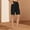 Black, variant on Only Moment Shorts for Women Trendy Bamboo Nodes Cotton Relaxed Fit Casual High Waist Pocketed Denim Shorts Gym Shorts Black,S