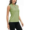 thumbnail image 5 of MoFiz Women's Golf Polo Sleeveless Shirt Quick Drying Casual Workout Tops Shirts Green XS, 5 of 7