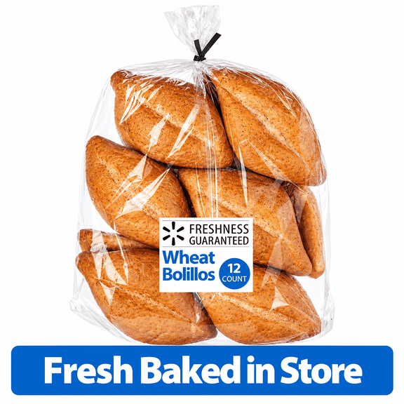 Freshness Guaranteed Wheat Bolillos, 24 oz, 12 Count