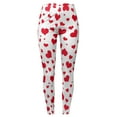 thumbnail image 6 of FASHOFT Womens Valentine's Day Leggings Casual Love Heart Graphic Pants High Waist Tummy Control Comfortable Yoga Tights B L, 6 of 6