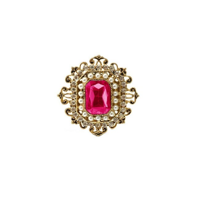 Broche de cristal Zulema Pin de broche vintage Roja
