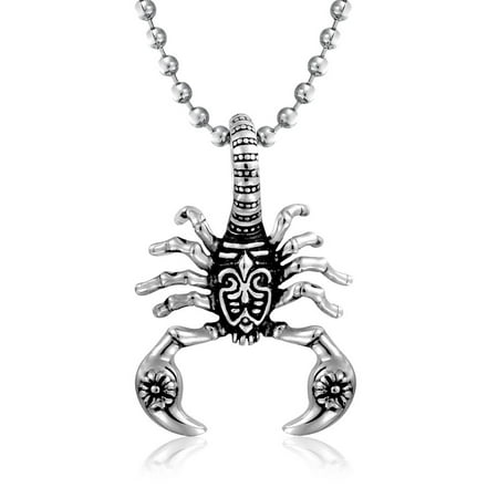 Tribal Zodiac Scorpion Pendant Necklace For Men Silver Tone Oxidized Black Stainless Steel 20 Inches Canada - Silver Scorpion Pendant Tribal Zodiac Scorpion Pendant Necklace For Men Silver Tone Oxidized Black Stainless Steel 20 Inches Canada - Silver Scorpion Pendant