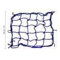 thumbnail image 2 of Unique Bargains 15x15' Extendable Motorcycle Cargo Net Luggage Debris Tie Down Net with Hooks Blue 2 Pack, 2 of 6