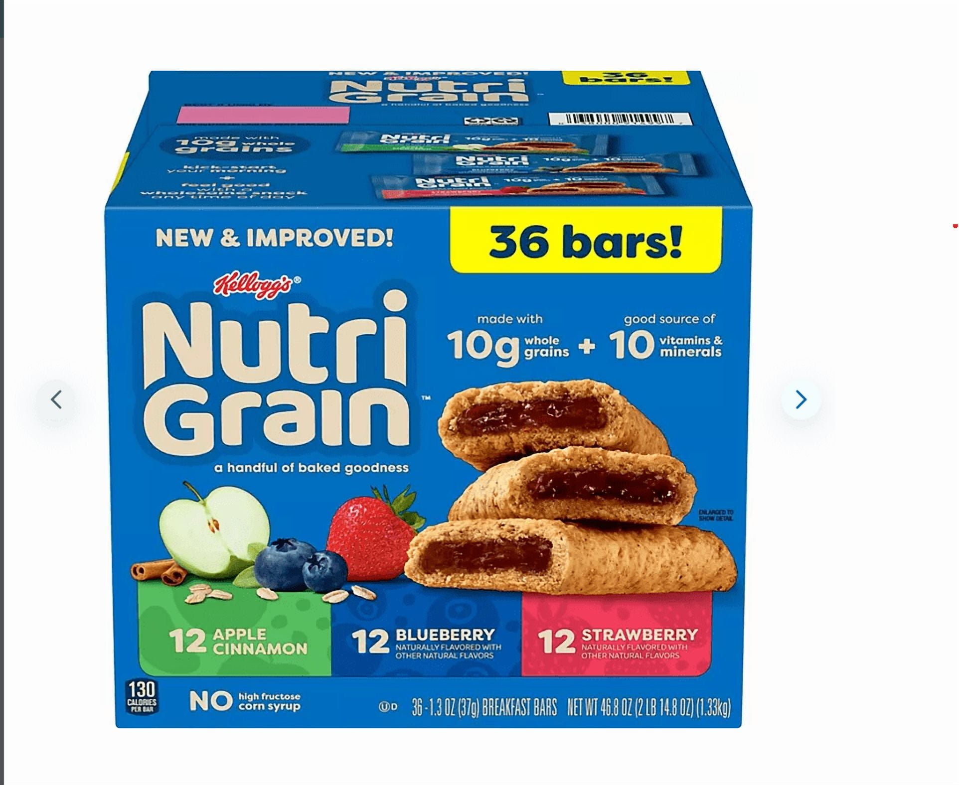 Nutri-Grain Bars Variety Pack, 1.3 oz., 36 pk.