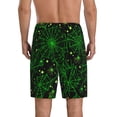 thumbnail image 3 of Bixox Men's Green Bright Web with Spiders printed lightweight casual shorts, soft sleep shorts with pockets., 3 of 7