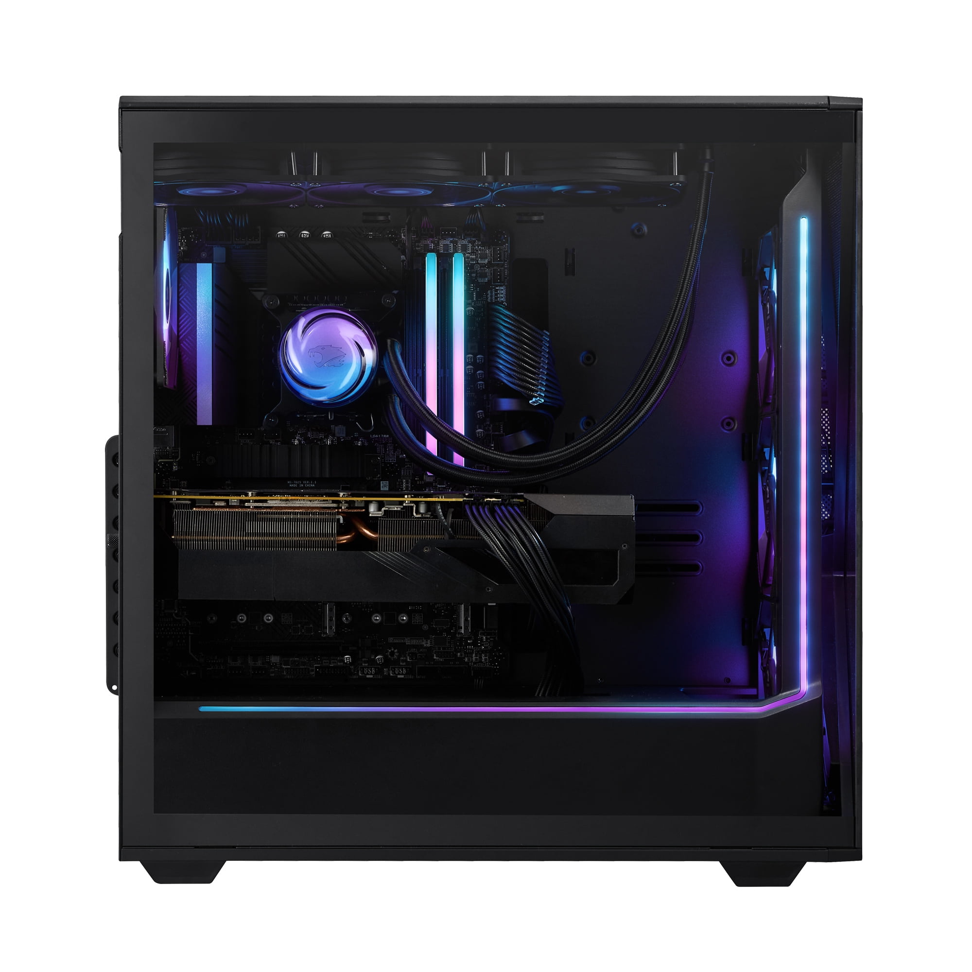 iBUYPOWER Slate Gaming PC Desktop Computer AMD Ryzen 7 9800X3D CPU, AMD Radeon RX 9070XT 16GB GPU, 32GB DDR5 RGB 5200MHz RAM, 2TB NVMe SSD, Windows 11 Home, Gamer Keyboard and Mouse - SBA7R97XT02
