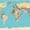 Detailed World Map, variant on Elephant Stock Cobalt World Map Wall Art - Horizontal Multi Panel Canvas - Living Room Wall Decor - Map Multi Panel - Blue And Beige Decor - 74" x 48"